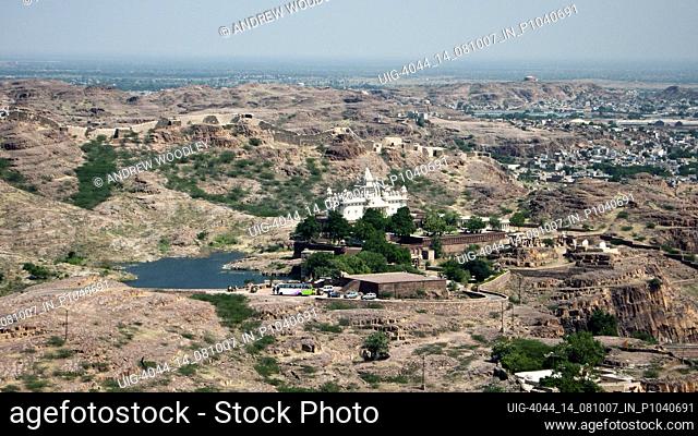 Jaswant Thada Mausoleum and surrounding landscape Jodhpur Rajasthan India