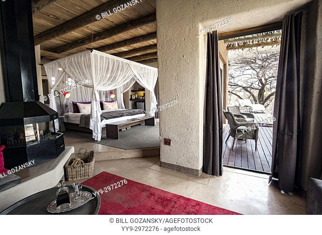 Interior of Honeymoon Suite at Onguma The Fort, Onguma Game Reserve, Namibia, Africa