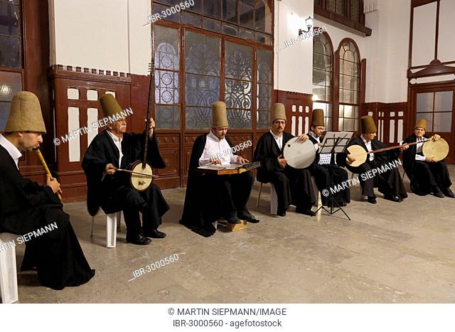 Sufi music concert in Sirkeci Railway Station, Istanbul, Turkey, Europe