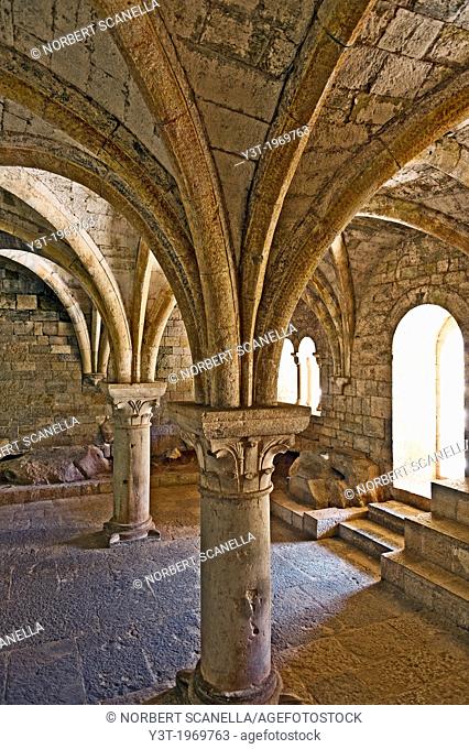 Europe, France, Var, Le Thoronet, Cistercian Abbey. The chapter room
