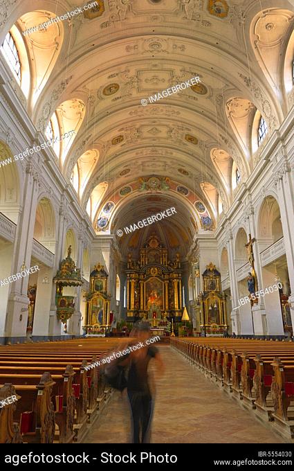 Pilgrimage town of Altötting, Basilica of St. Anna, neo-baroque church, Altötting, Upper Bavaria, Bavaria, Germany, Europe