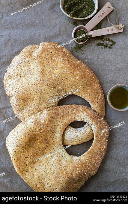 Lebanese kaak bread