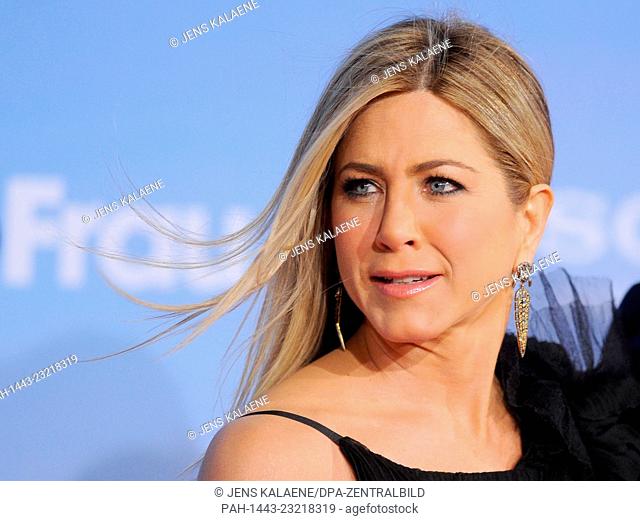 US actress Jennifer Aniston arrives for the German premiere of their new film 'Just Go With It' at the Cinestar cinema on Potsdamer Platz in Berlin, Germany