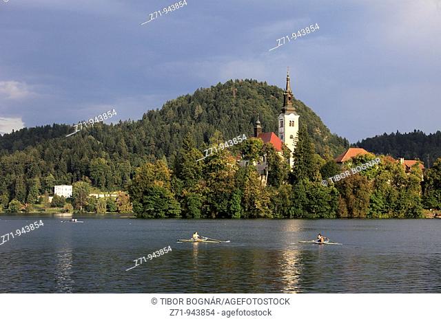 Slovenia, Bled, Lake, Island, Church of the Assumption