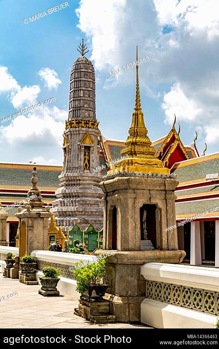 Phra Mahat Sthupa, Phra Prang, Tower, Temple complex Wat Pho, Temple of the Reclining Buddha, Bangkok, Thailand, Asia