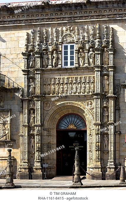 Parador Hostal de los Reyes Catolicos, UNESCO World Heritage Site, Santiago de Compostela, Galicia, Spain, Europe