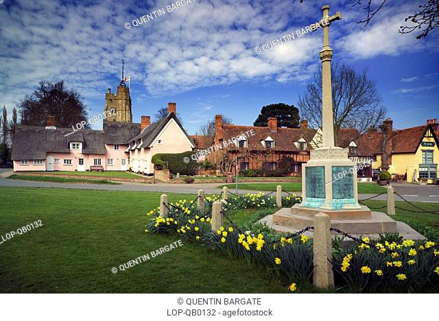 England, Suffolk, Cavendish, Spring arrives in the village of Cavendish