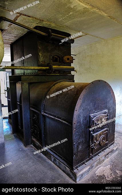 The crematorium at the Natzweiler-Struthof German concentration camp located in the Vosges Mountains close to the Alsatian village of Natzwiller