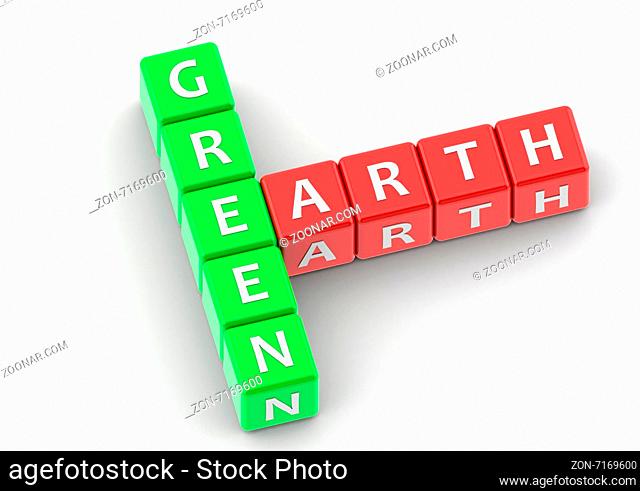 Green earth image with hi-res rendered artwork that could be used for any graphic design