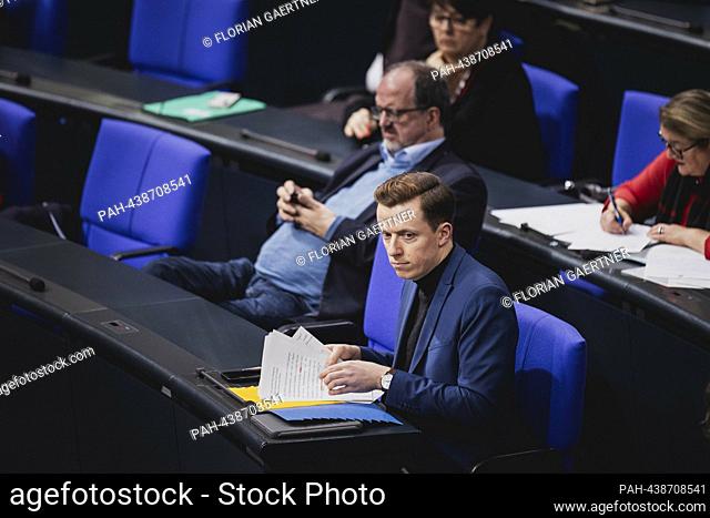 Adis Ahmetovic, member of the German Bundestag (SPD), taken during a meeting of the German Bundestag on the current hour 'Results of the Climate Conference' in...
