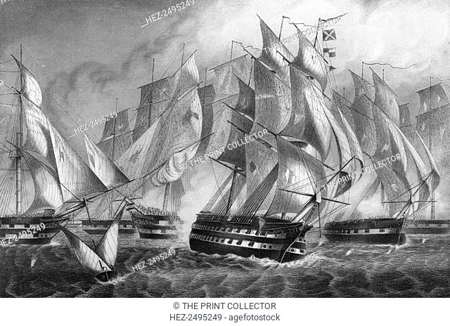 Sir Charles Napier's victory off Cape St Vincent, 5 July 1833 (c1857). Napier (1786-1860) fought the battle while in the Portuguese service under Admiral de...