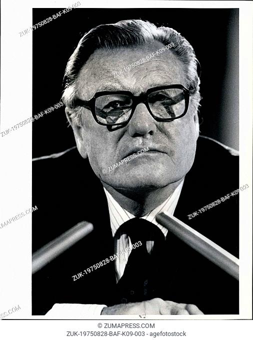 Aug. 28, 1975 - Vice President Nelson A. Rockefeller during his appearance before the Mooreland Act Commission. The commission is investigating irregularities...