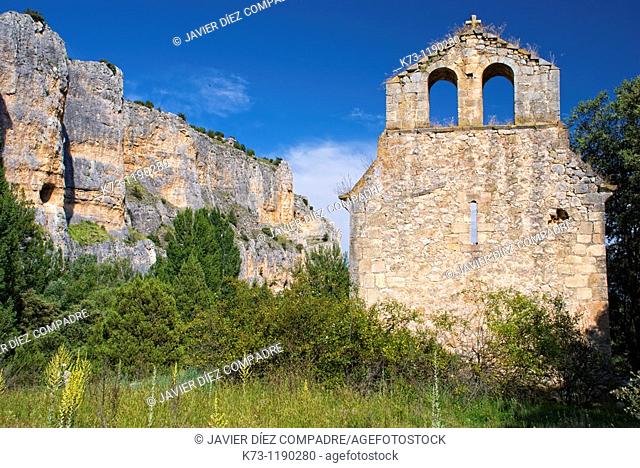 Ruins of Casuar Convent. Hoces del Riaza Natural Park. Montejo de la Vega de la Serrezuela. Segovia province. Castilla y Leon. Spain