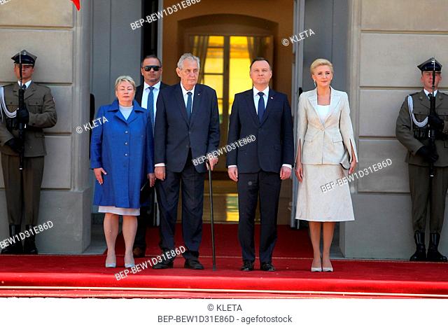 May 10, 2018 Warsaw, Poland. President of the Czech Republic visiting Poland