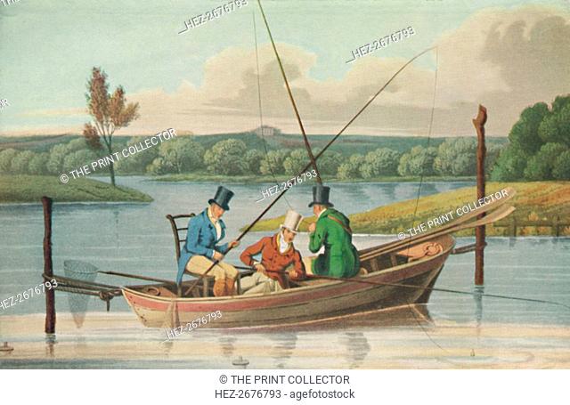 'Fishing in a Punt', 1820, (1929). Artist: John Heaviside Clark