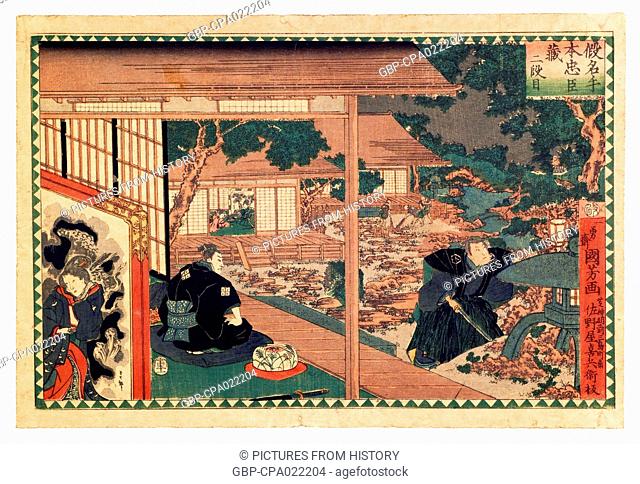 Japan: A scene from 'The Tale of the 47 Ronin' ( 'Kanadehon Chushingura') by Utagawa Kuniyoshi (1798-1861), c.1855