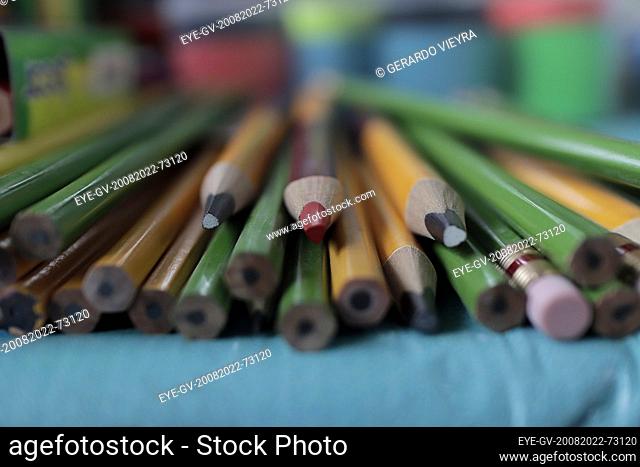 August 20, 2022, Mexico City, Mexico: Parents attend at the school supplies fair  at the Utopia Tezontli, to looked for school supplies for their children for...