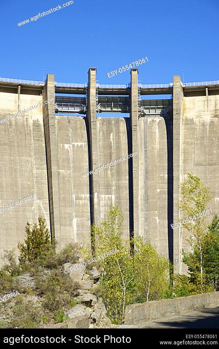 Bubal Dam in Tena Valley, Pyrenees, Huesca province, Aragon in Spain