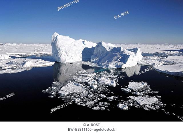 Polar iceberg with ice opening, Antarctica