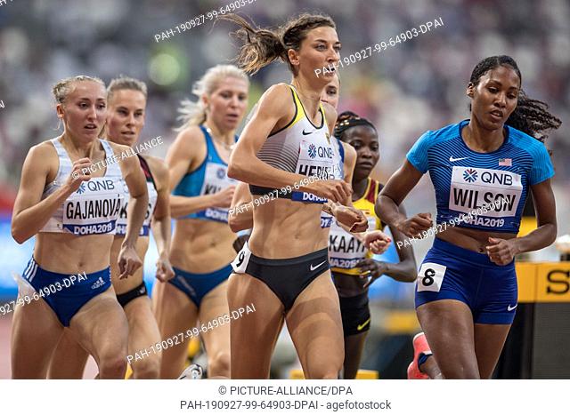 27 September 2019, Qatar, Doha: Athletics, World Championships, World Championships at Khalifa International Stadium: 800m, women