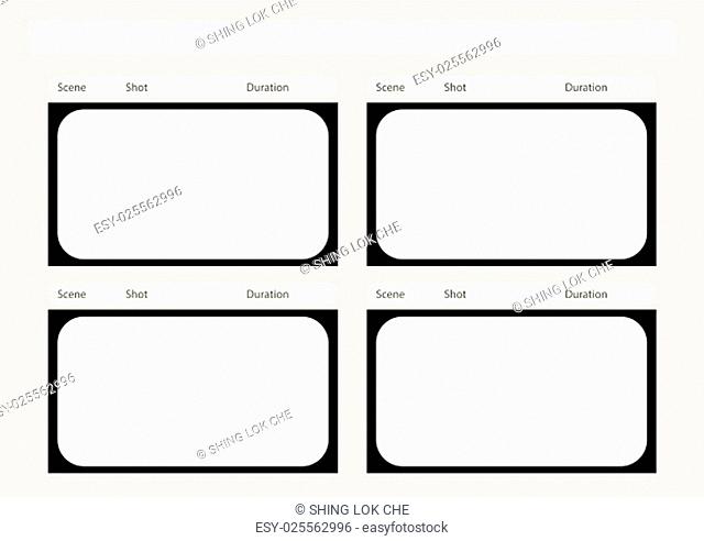 Professional of HD 1920 x 1080 16:9 storyboard template is convenience to present the storyline to client. A4 design of paper ratio is easy to fit for print out