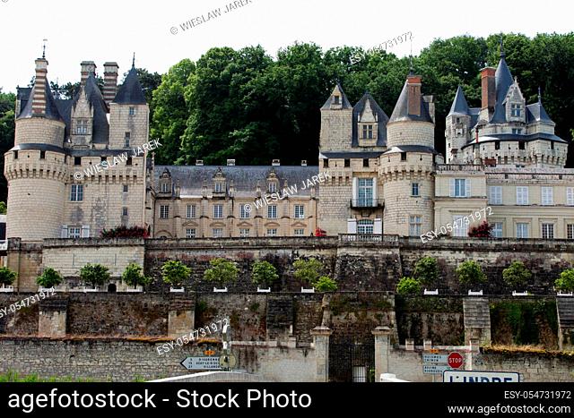 Castel of Rigny-Usse Known as the Sleeping Beauty Castle and built in the eleventh century. Loire Valley, France