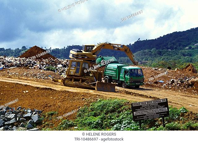 Ciceron St Lucia Closure Of Rubbish Tip Site Digger & Bulldozer Landscaping Care Of The Environment