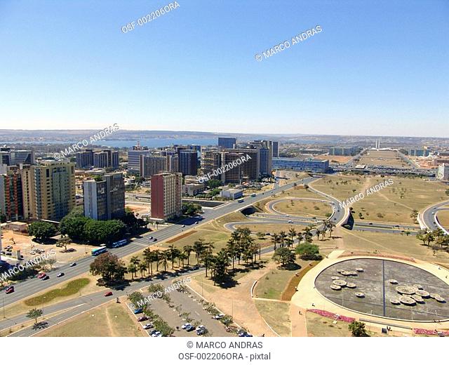brasilia aerial view of the urban city part