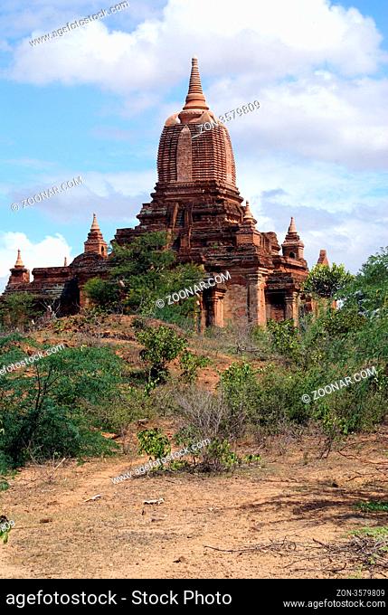 Brick temple in Bagan, Myanmar, burma