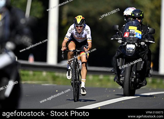 Spanish Margarita Victo Garcia Canellas pictured in action during the women elite road race on the seventh day of the UCI World Championships Road Cycling...