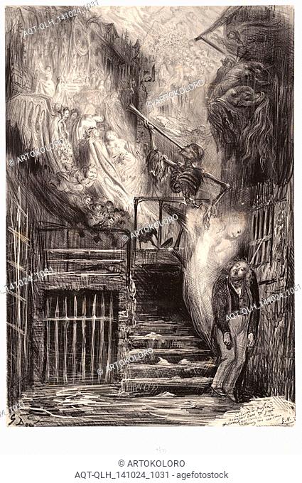 Gustave Doré (French, 1832 - 1883). The Death of Gérard de Nerval (La Rue de la Vieille Lanterne, La Mort de Gérard de Nerval), 1855
