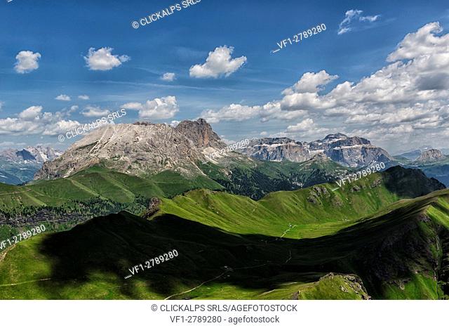 Europe, Italy, Trentino Alto-Adige South Tyrol. Dona Valley and Sassopiatto mountain