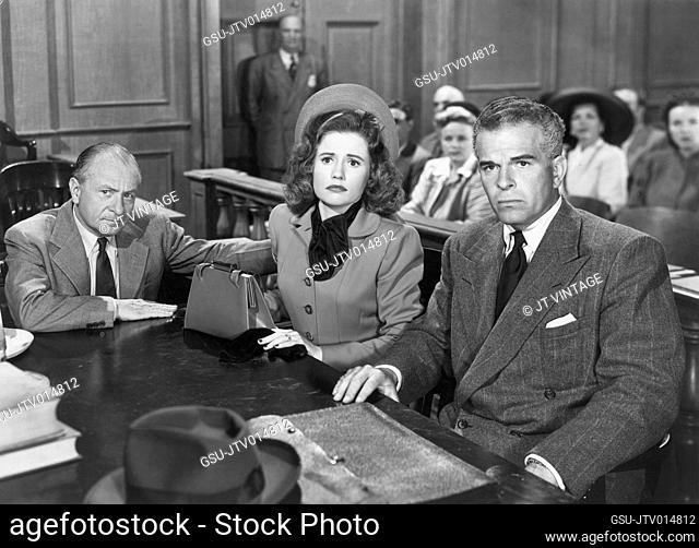 Ernest Truex, Joyce Reynolds, Douglas Kennedy, on-set of the Film, Always Together, Warner Bros., 1947
