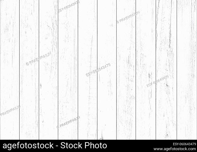 White natural wood wall background. Wood pattern and texture for background