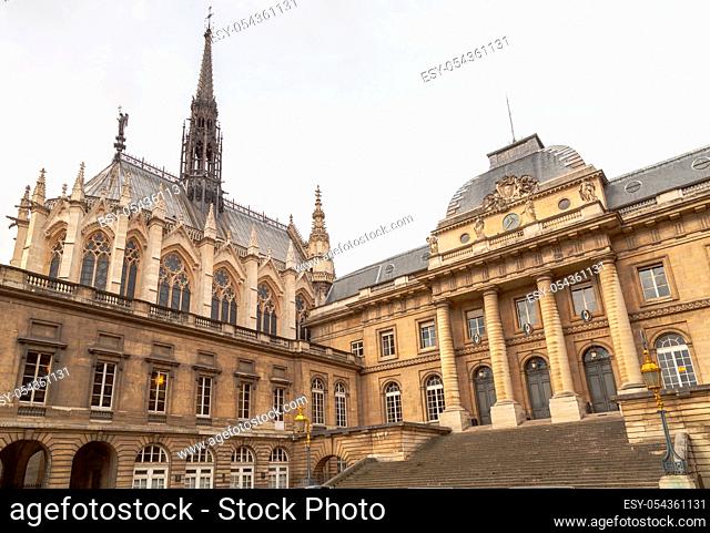 Paris, France - 1 April, 2017: Palace of Justice The Palais de Justice is located in central Paris. Former prison, where Marie Antoinette was imprisoned before...