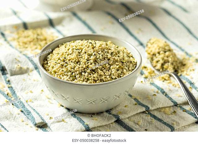 Raw Organic Hemp Seeds in a Bowl