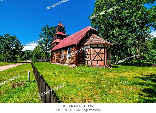 Church of the Holy Heart of Jesus in Dzierzazno Male, village in Greater Poland voivodeship. Poland