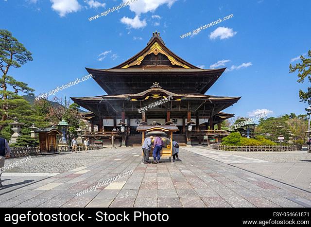 The Main Hall of Zenkoji Temple in Nagano, Japan