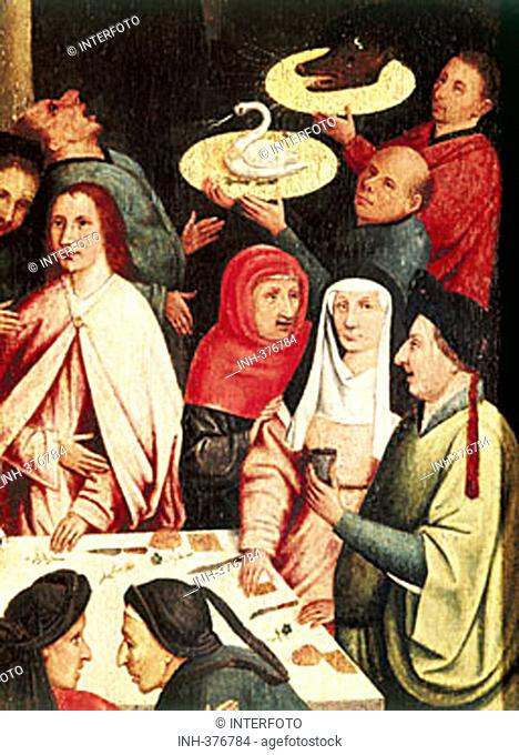 fine art, religious art, painting, 'marriage feast at Cana', unknown artist, after 1554, oil on panel, 93 cm x 72 cm, Boymans van Beuningen museum, Rotterdam