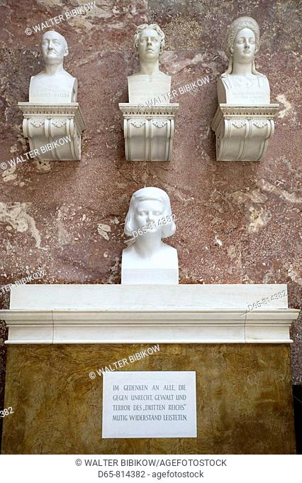 Germany, Bavaria, Regensburg-Donaustauf, Walhalla, monument to great Germans, Sophie Scholl, anti-Nazi resistance leader