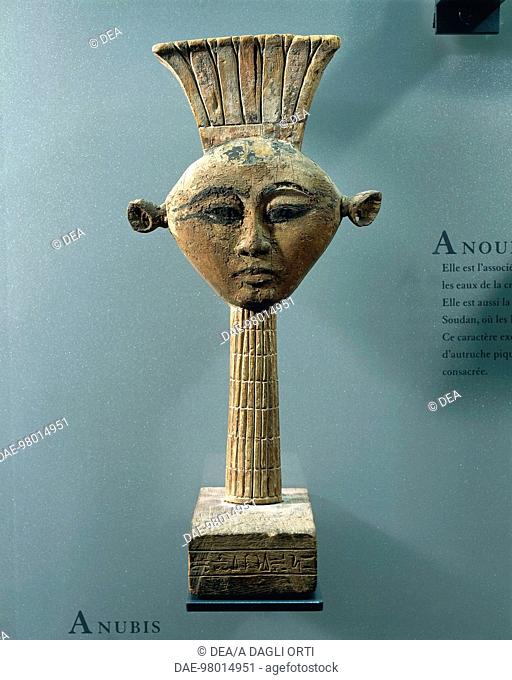 Egyptian civilization. Figure of Anuket, goddess of the Nile river.  Paris, Musée Du Louvre