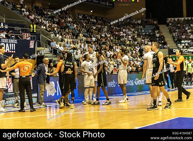 october 4th 2023. a moment dfuring the 2nd regular round in ACB Endesa League during match betwen Monbus Obradoiro and Surne Bilbao