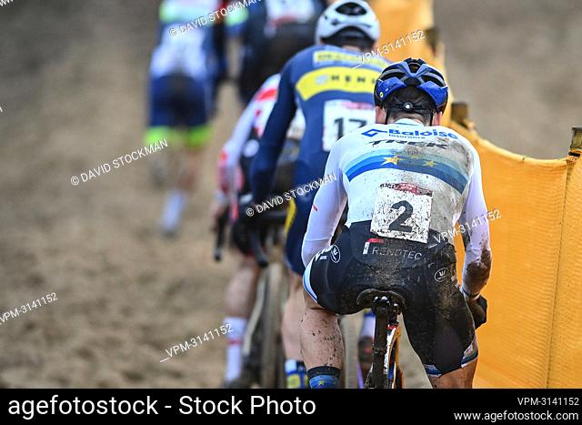 Dutch Lars Van Der Haar pictured in action during the men's elite race of the 7th stage (out of 16) of the world cup cyclocross