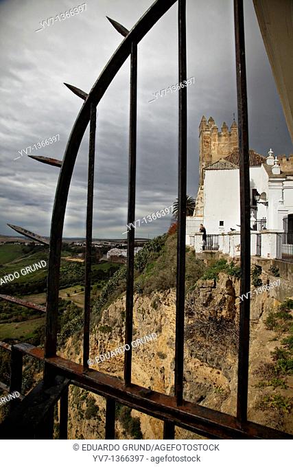 Views from the terrace of the Parador of Tourism from Arcos de Frontera, Cádiz, Andalucia, Spain