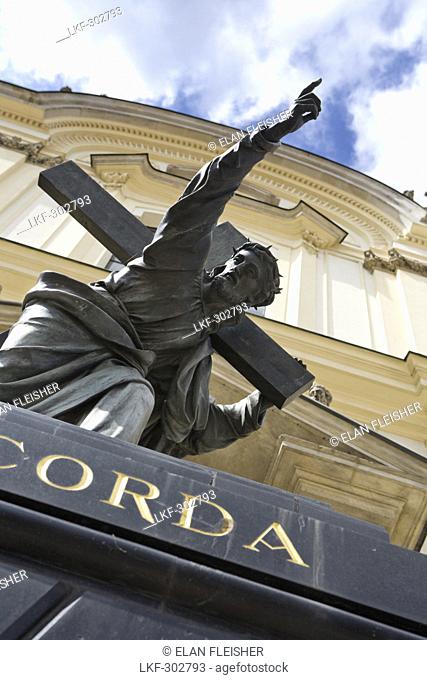 Statue of Christ at the Church of the Holy Cross, Warsaw, Poland, Europe