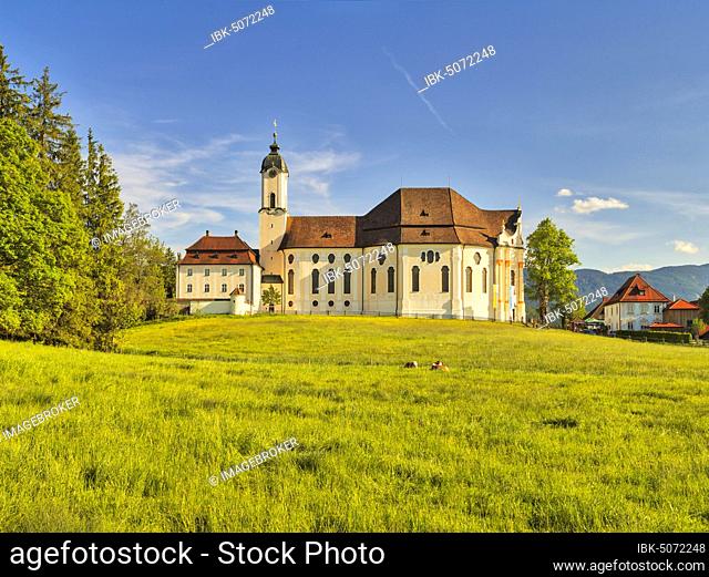 Wieskirche, pilgrimage church in the municipality of Steingaden, Bavaria, Germany, Europe
