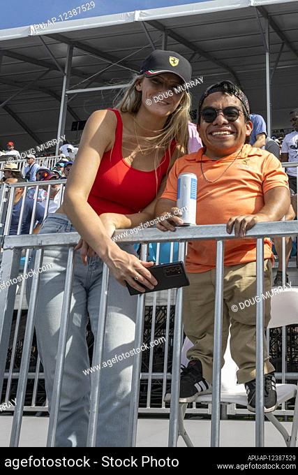 2022 FIA F1 Grand Prix Miami Qualification Day May 7th. 7th May 2022; Miami, Florida, USA; Race fans pose in the stands during the qualifying sessions for the...