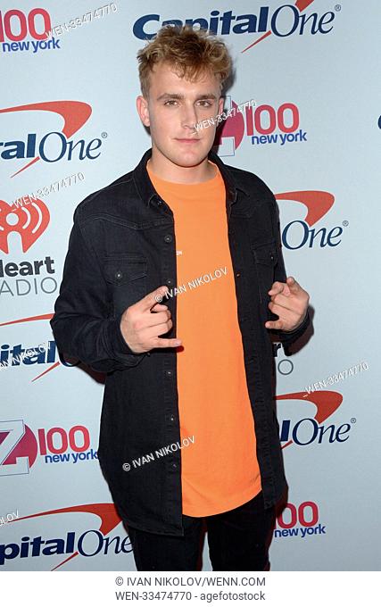 Z100's Jingle Ball 2017 at The Madison Square Garden - Red Carpet Arrivals Featuring: Jake Paul Where: New York, New York