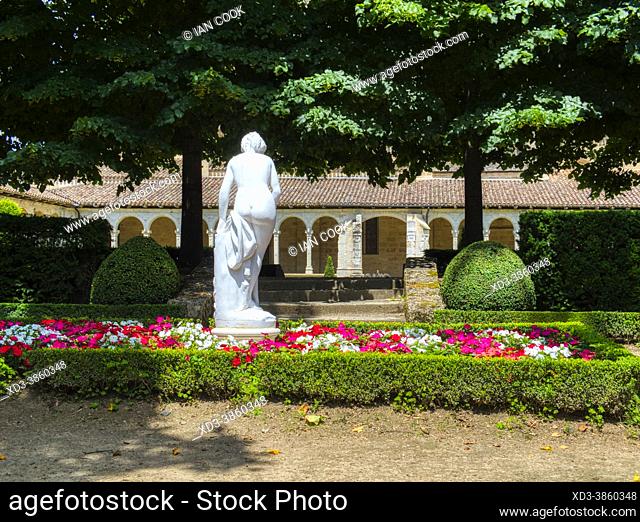 statue in garden of Notre Dame de Marmande Church, Marmande, Lot-et-Garonne Department, Nouvelle-Aquitaine, France