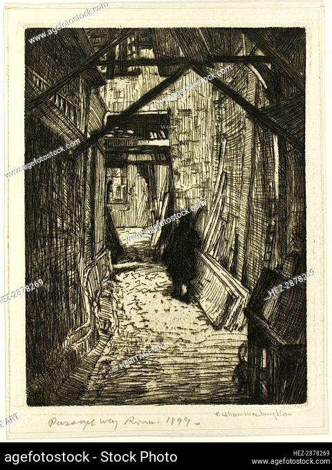 Passageway, Rouen, 1899. Creator: Donald Shaw MacLaughlan